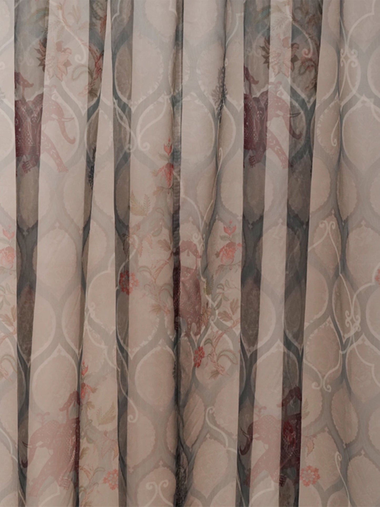 Door Transparent Sheer Curtain Polyster Jaipuria Grey - 50" X 90"