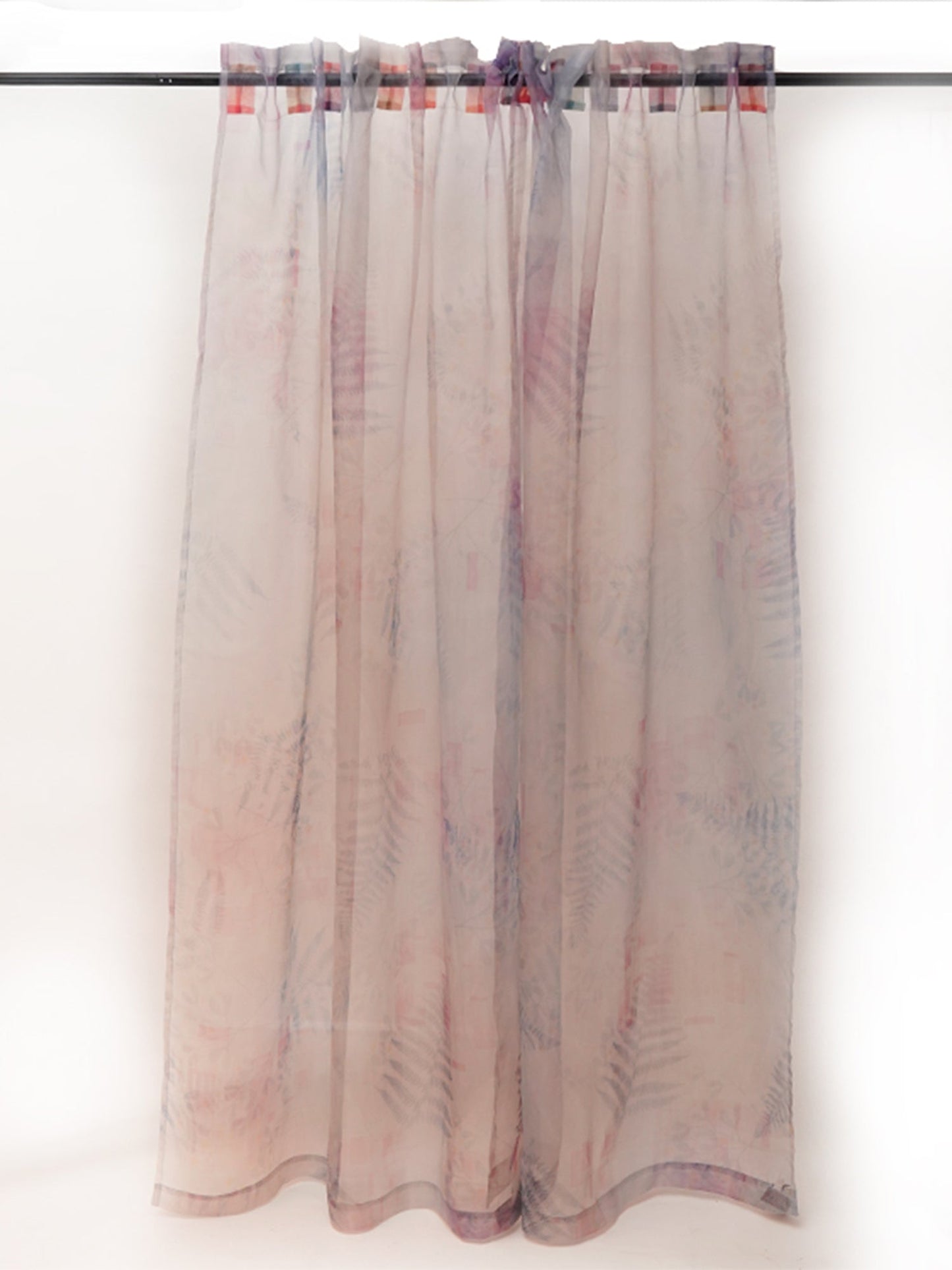 Door Transparent Sheer Curtain Polyester Geometric Multi - 50" X 90"