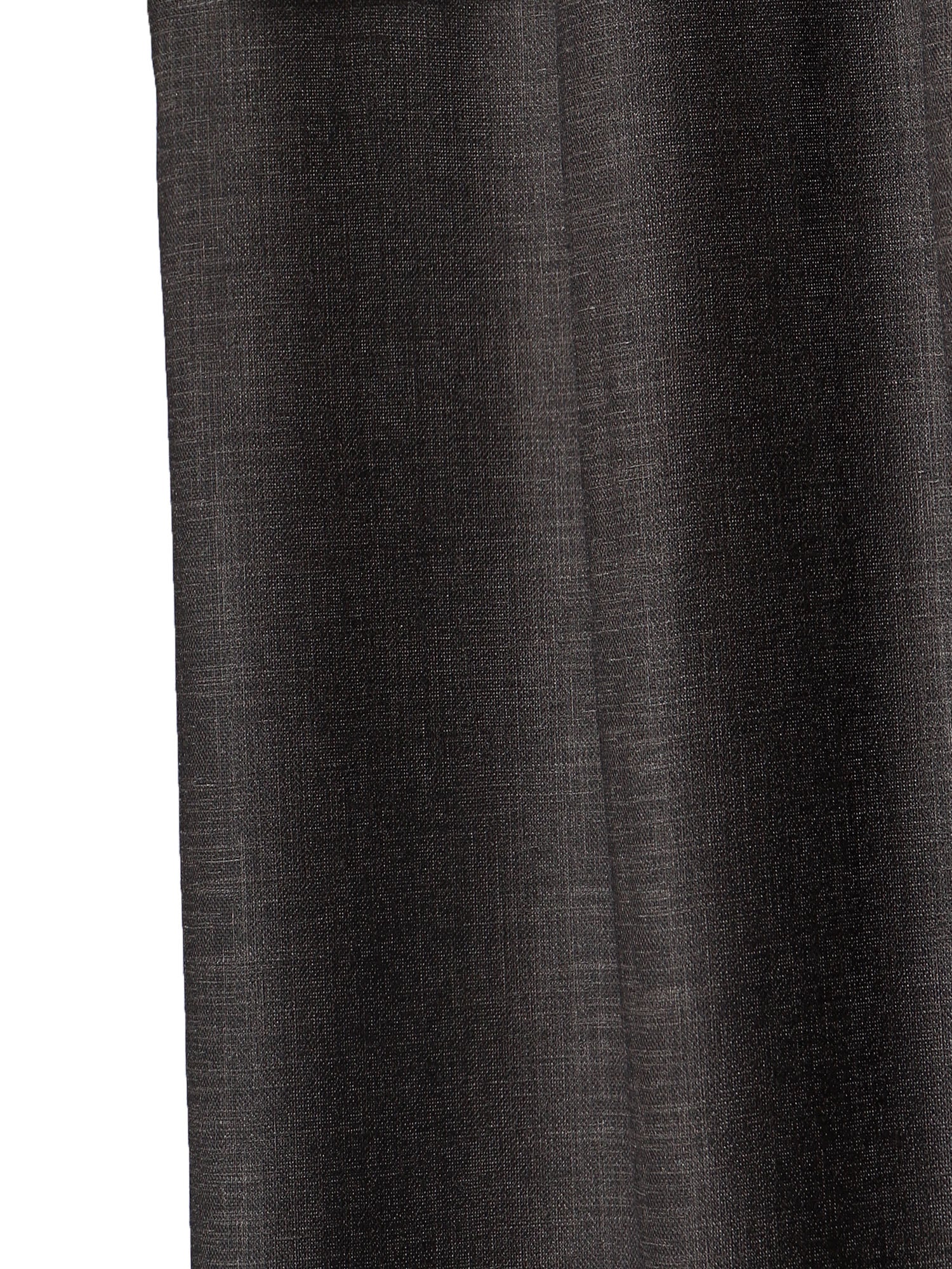 closeup of dark grey window curtain with eyelet - 50x60 inch