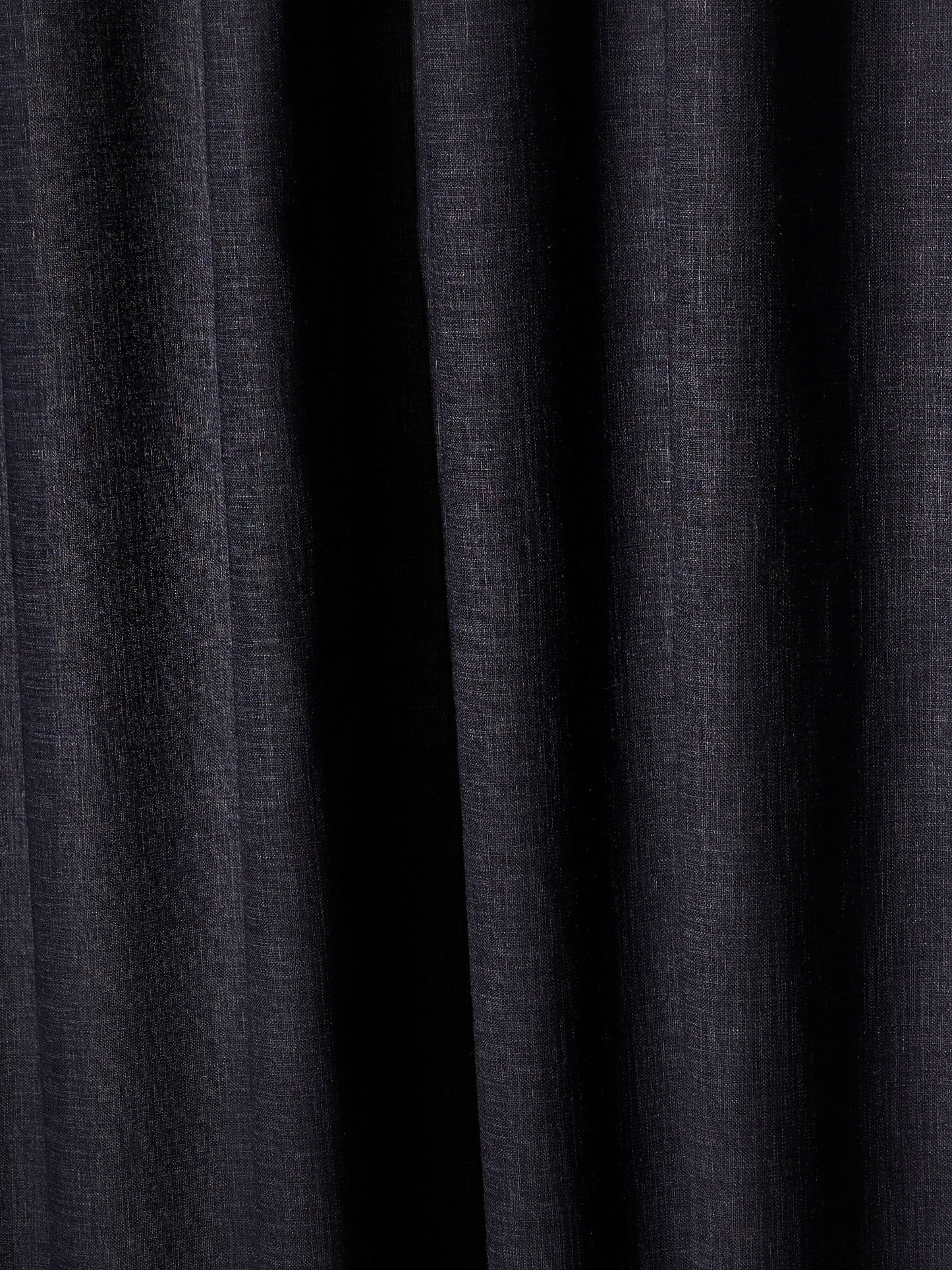 Door Curtain Polyester Blend Basket Weave Dark Blue - 50" X 84"
