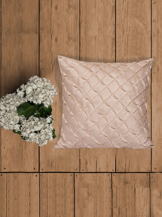 Technique Cushion Cover Box Pleated 100% Polyester Cream - 16" X 16"