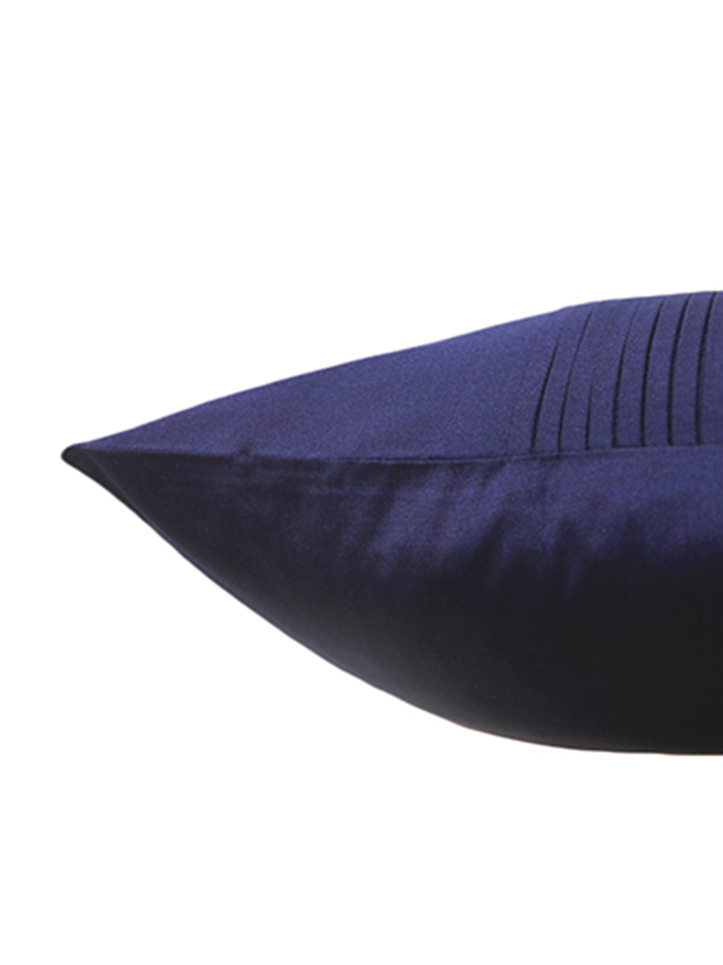 Pleating Cushion cover 100% Polyester Navy Blue - 16"X 16"
