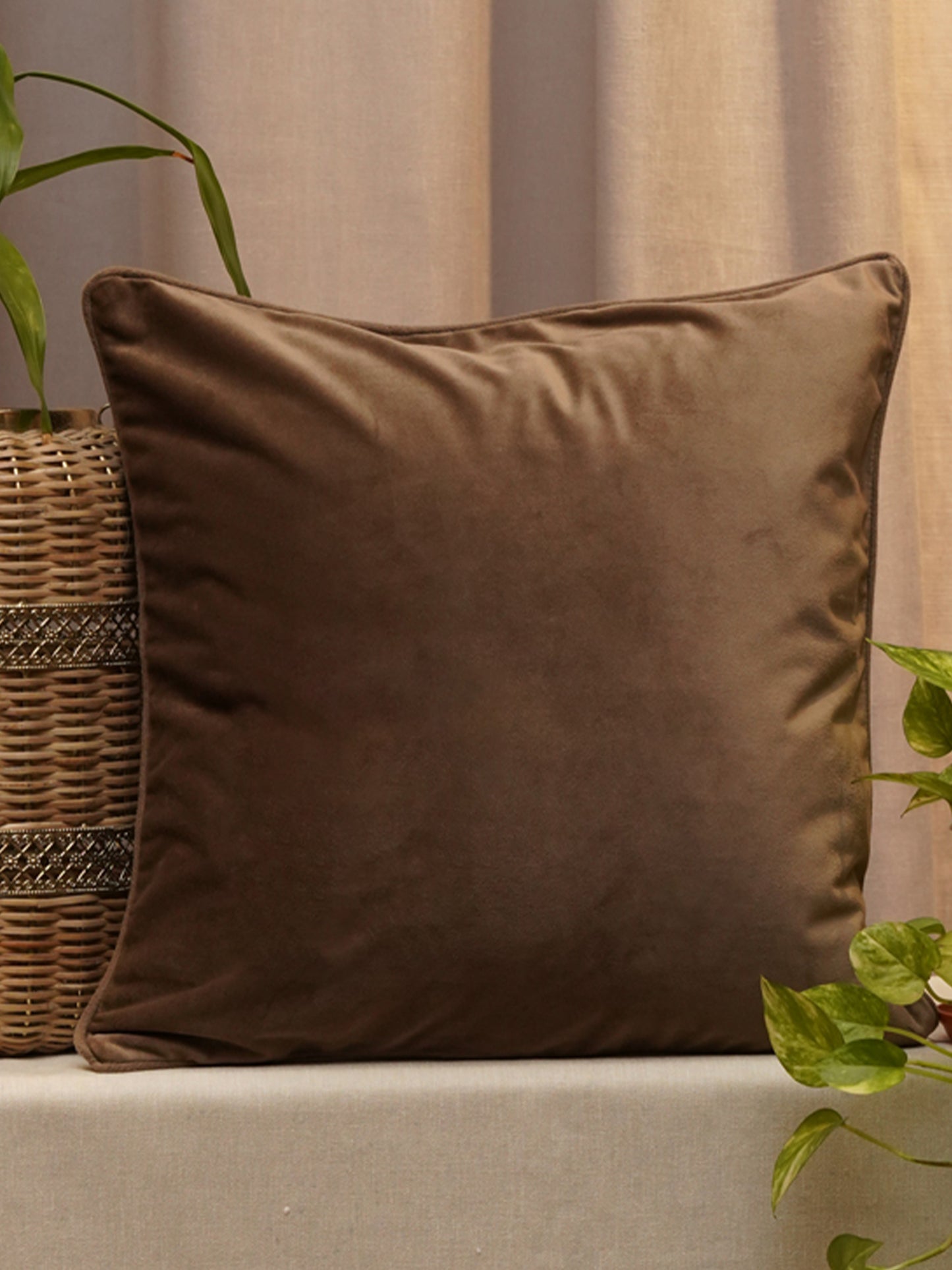Cushion Cover Velvet Rust - 16" X 16"