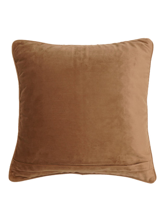 Cushion Cover Solid Velvet Golden 16"X16"