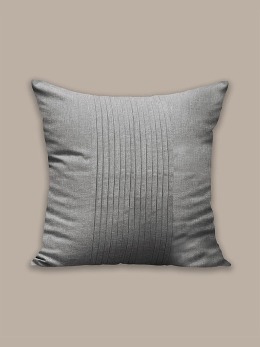 Technique Cushion Cover Pleated 100% Cotton Beige - 20" X 20"