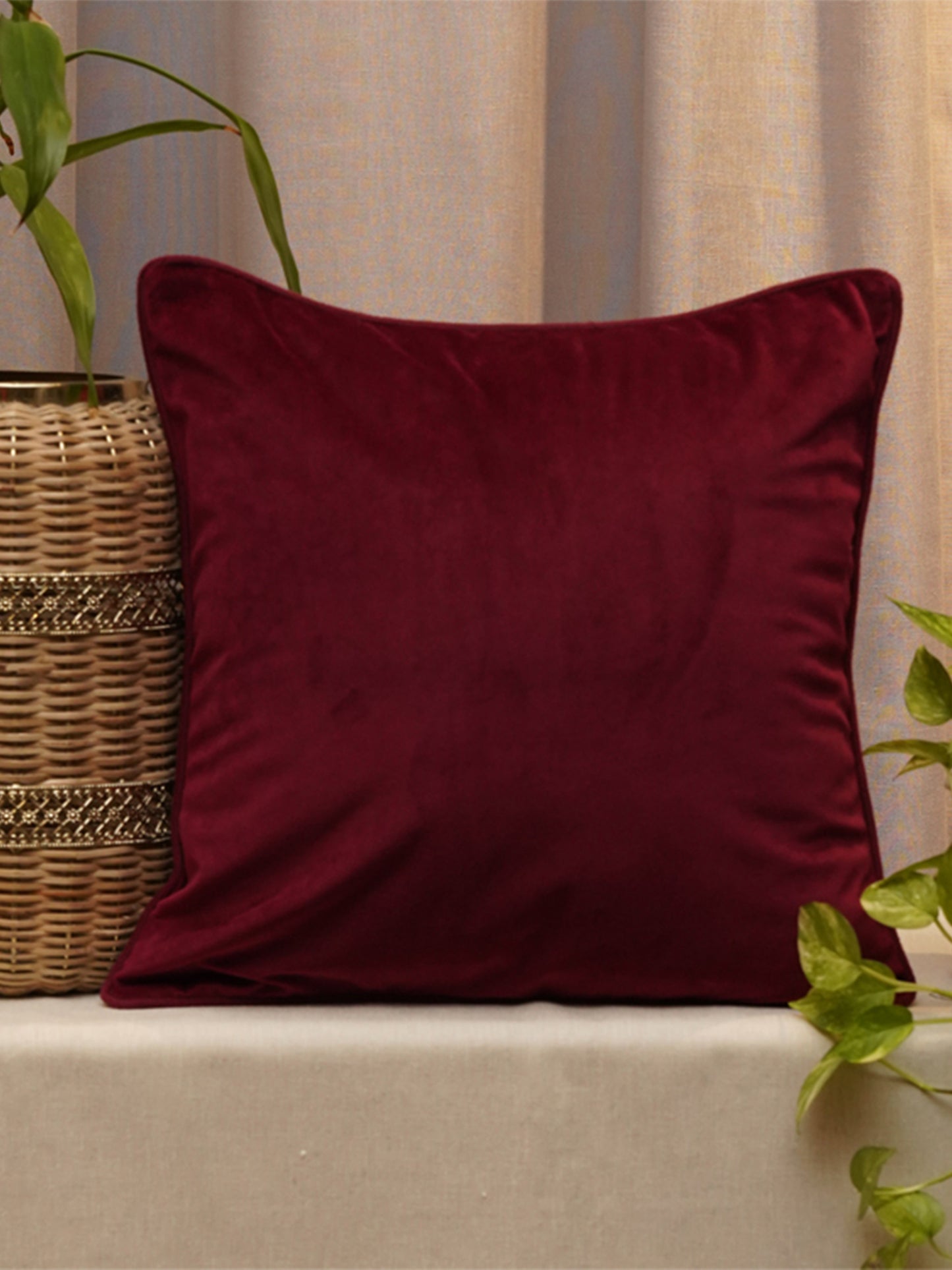 Cushion Cover Velvet Rust - 16" X 16"