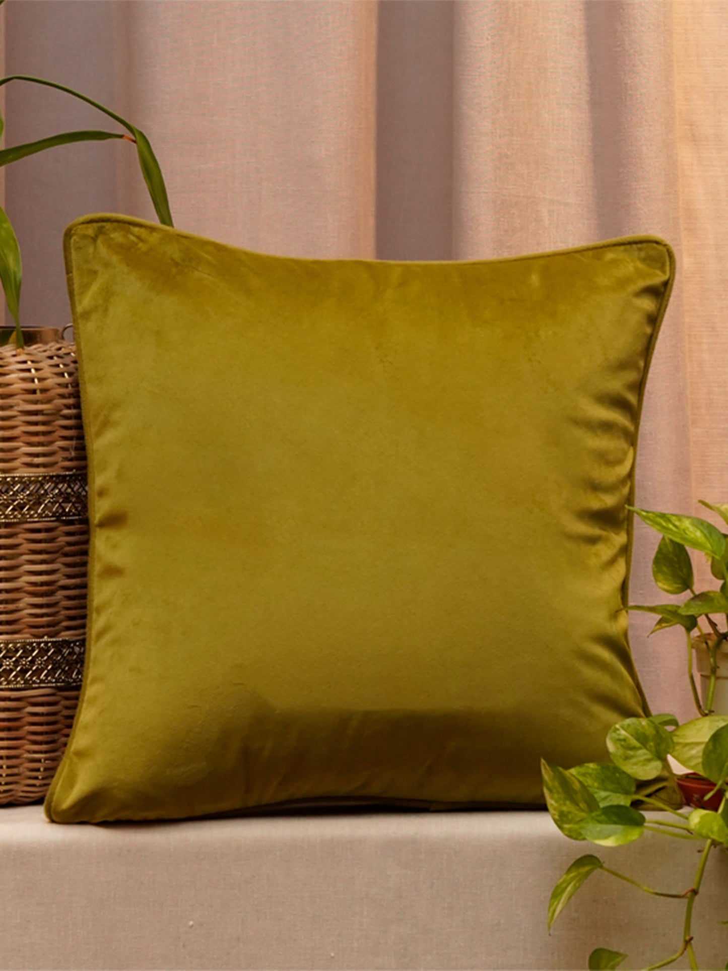 Cushion Cover Velvet Rust - 16" X 16"