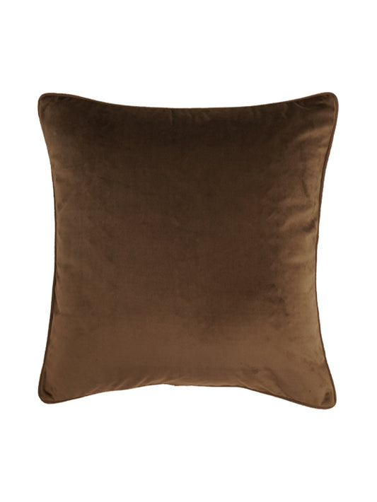 Cushion Cover Velvet Brown - 16" X 16"