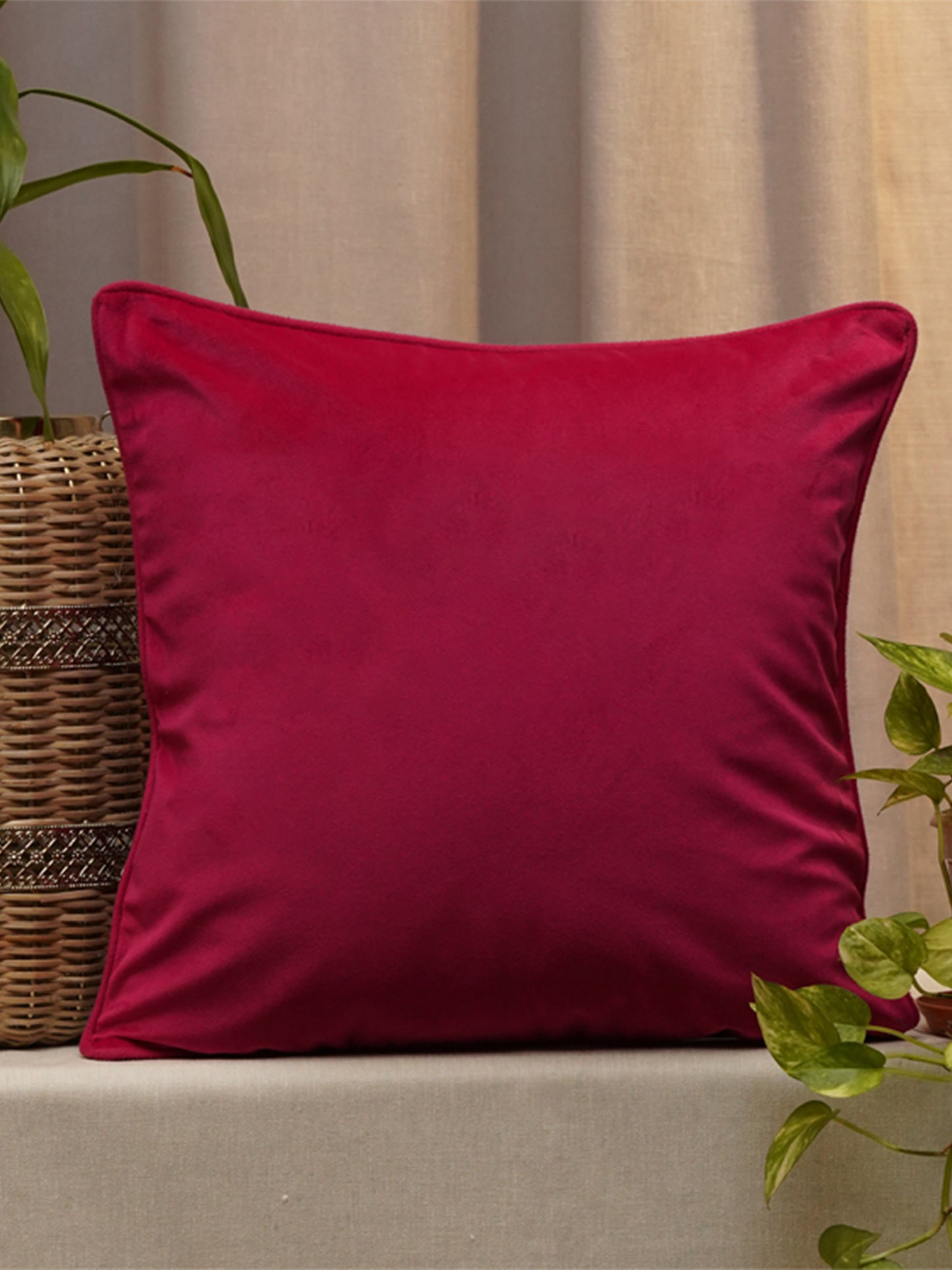 Cushion Cover Velvet Rust - 16" X 16"