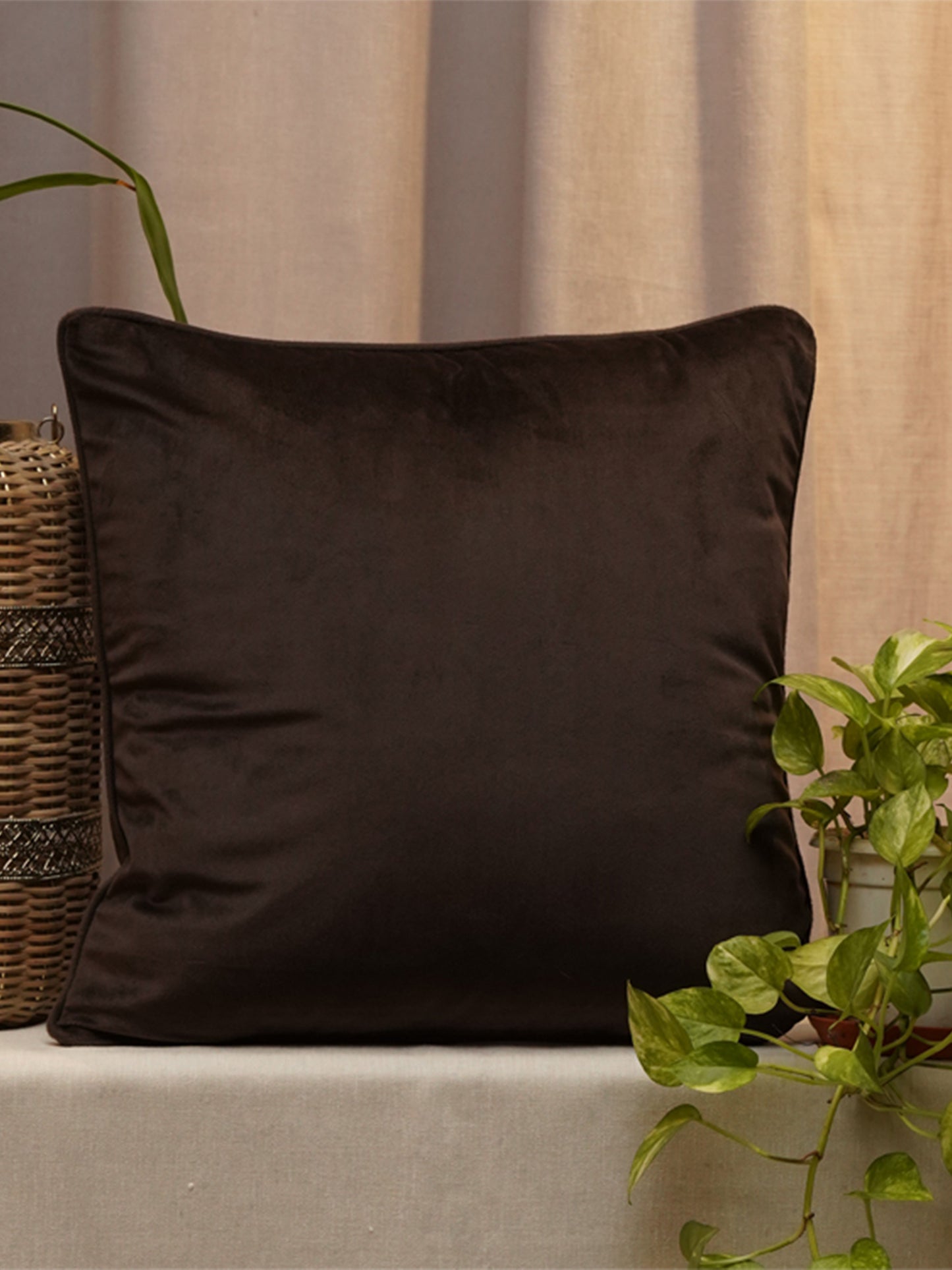 Cushion Cover Velvet Rust - 16" X 16"
