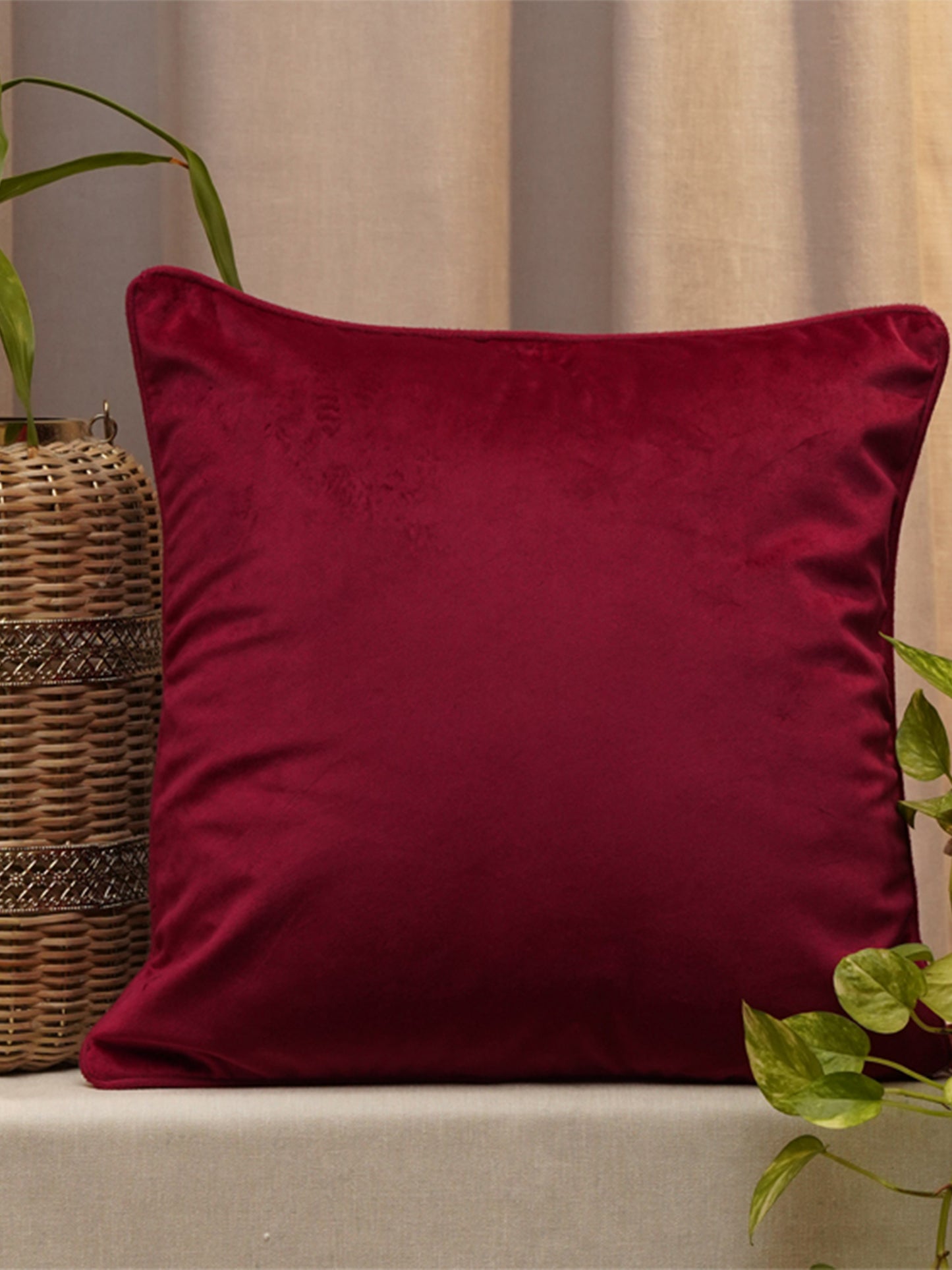 Cushion Cover Velvet Rust - 16" X 16"