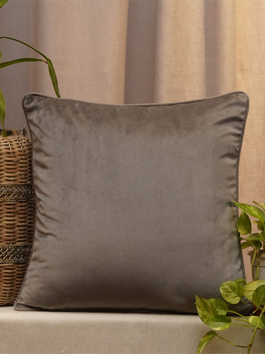 Cushion Cover Velvet Grey - 16" X 16"