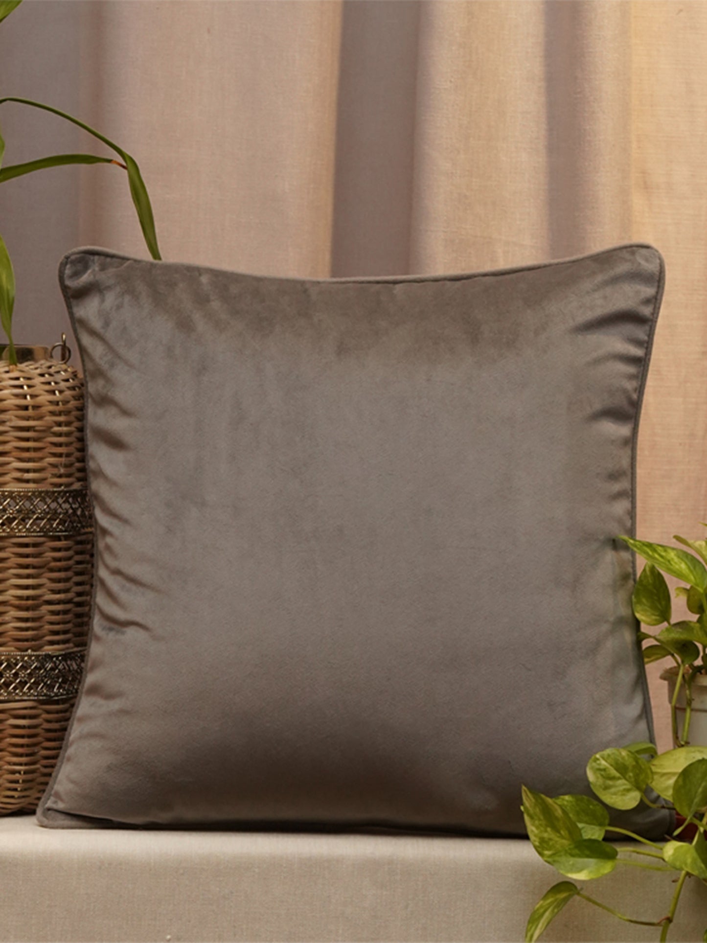 Cushion Cover Velvet Rust - 16" X 16"