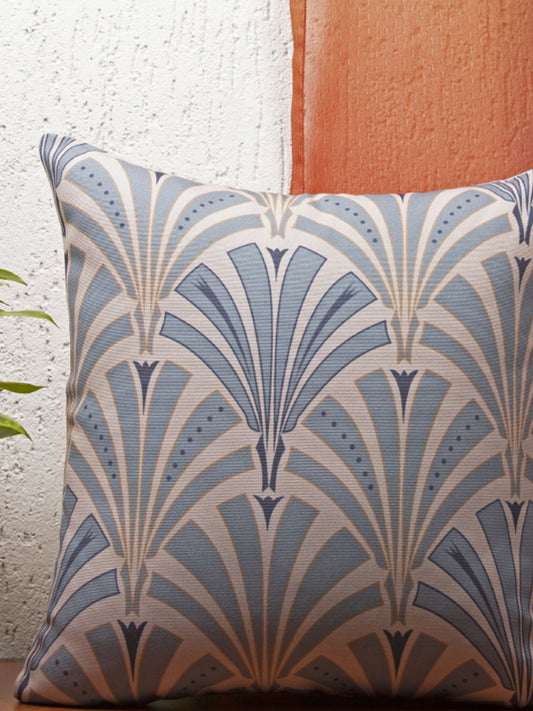 Cushion Cover Set of 3 100% Polyester One-Side Pleated And Printed Multi - 16" x 16"