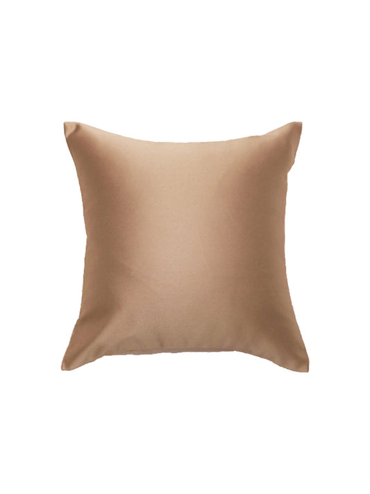 Embroidered Cushion Cover 100% Polyester Gold Solid Plain - 12" X 12"