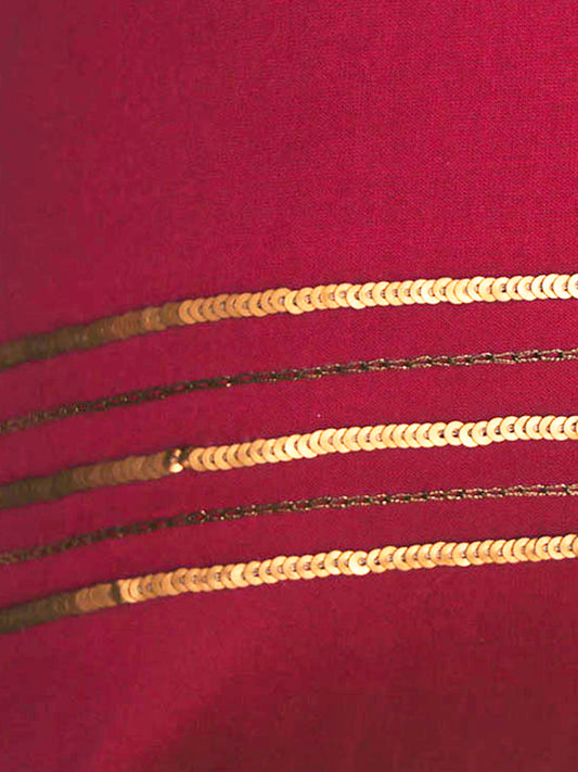 Cushion Cover Solid 100% Polyester Sequin StripesBlue 12"X 12"