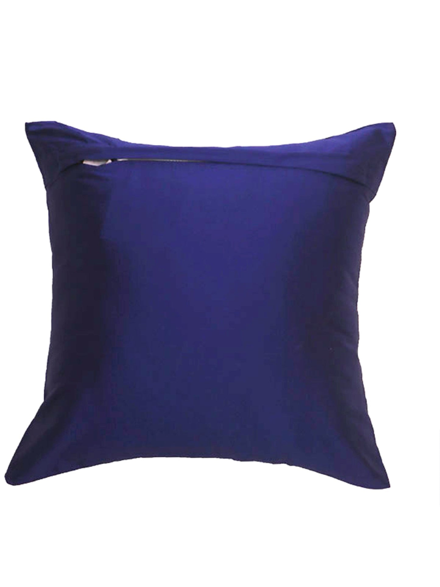 Cushion Cover Solid 100% Polyester Sequin StripesBlue 12"X 12"