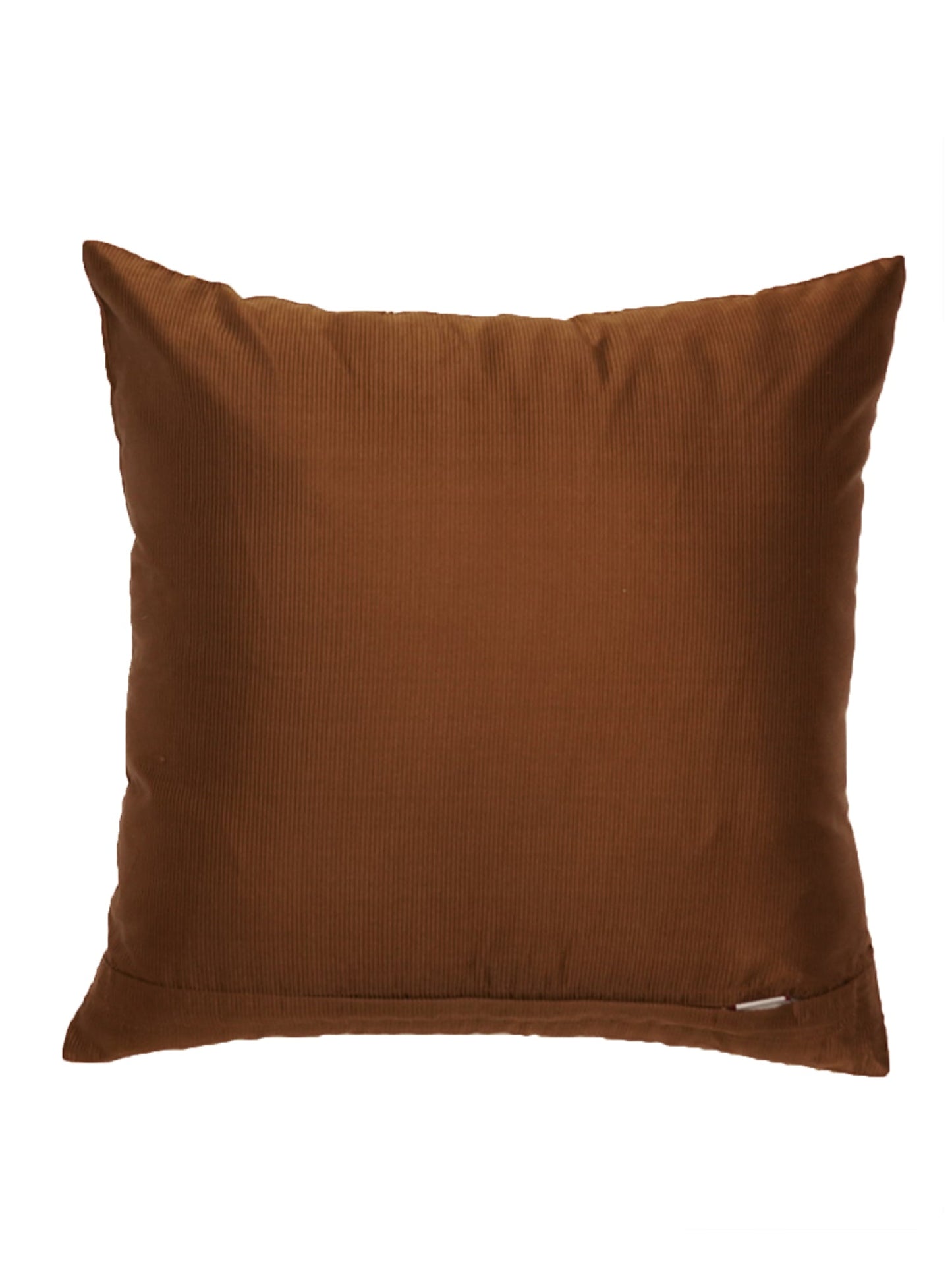 Cushion Cover Polyester Blend Embroidery Brown - 16" X 16"