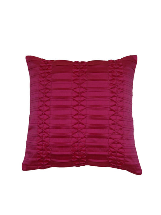 Technique Cushion Cover 100% Polyester Shell Pleated Pink - 16" X 16"