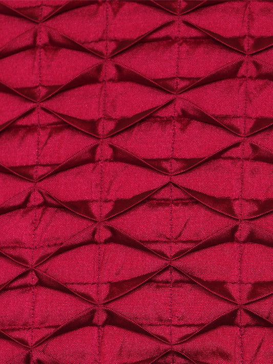 Technique Cushion Cover 100% Polyester Shell Pleated Pink - 16" X 16"
