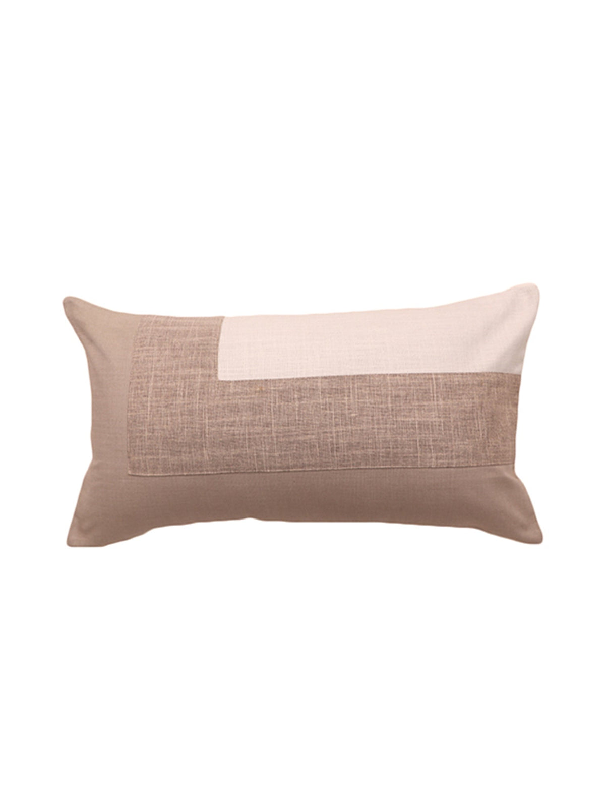 Cushion Cover Cotton Blend Beige Off White - 12" X 22"