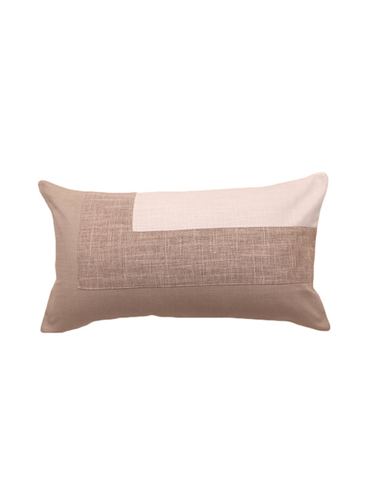 Cushion Cover Cotton Blend Beige Off White - 12" X 22"