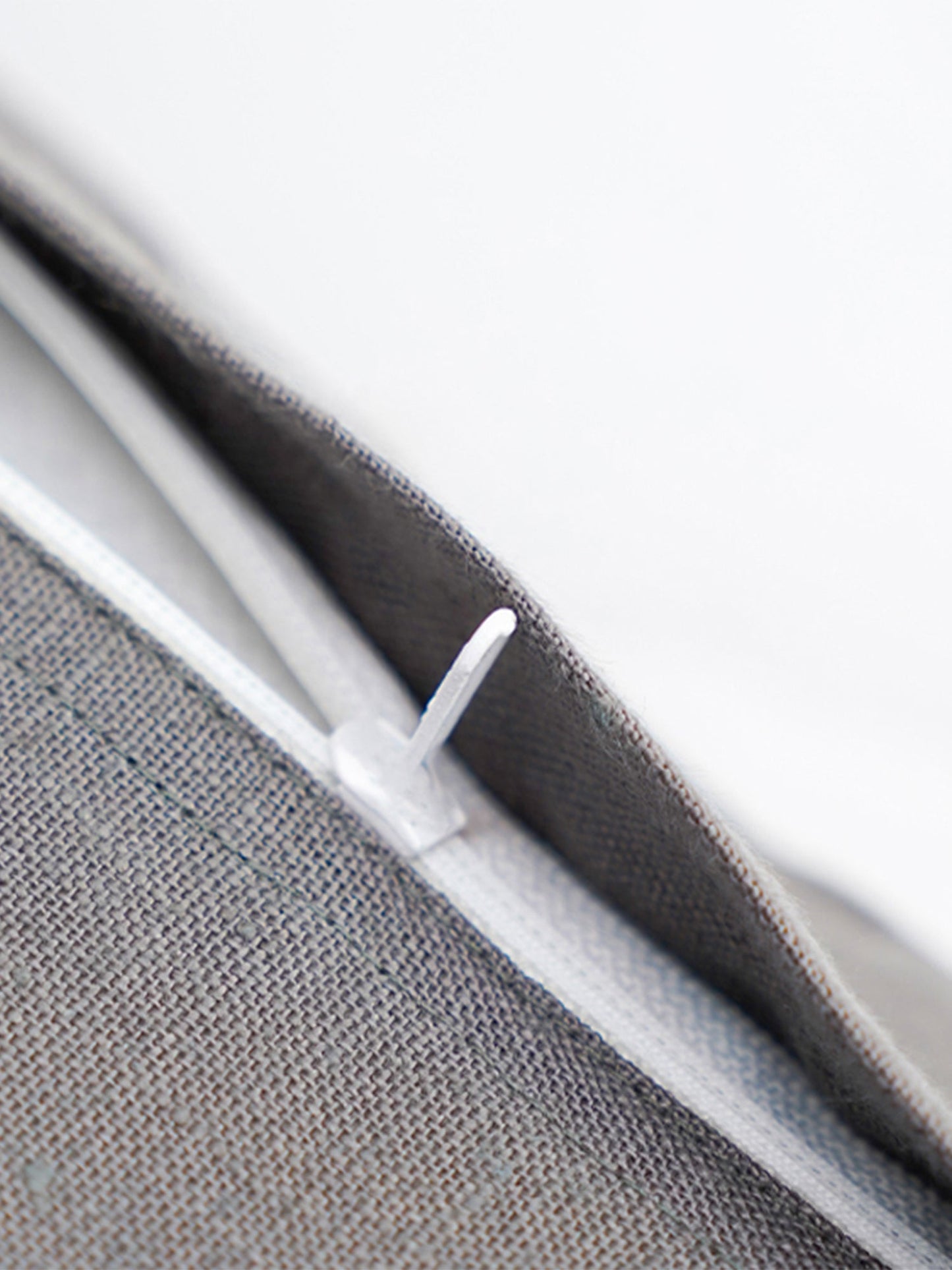 Embroidered Cushion Cover Cotton Linen Striped Dark Grey - 16" X 16"