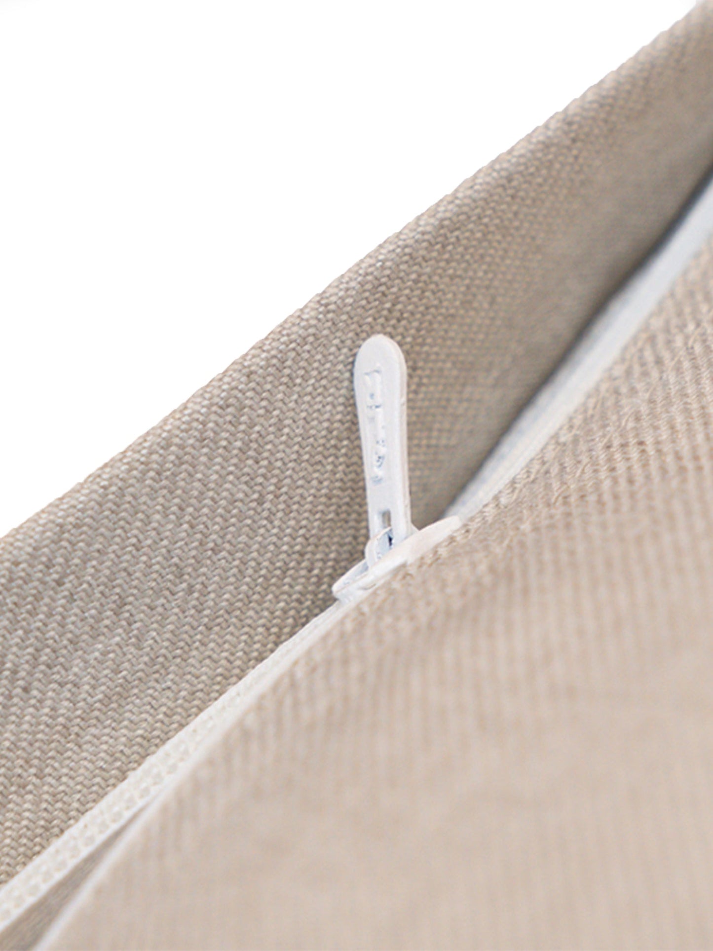 Embroidered Cushion Cover Polyester Blend Beige - 16" X 16"