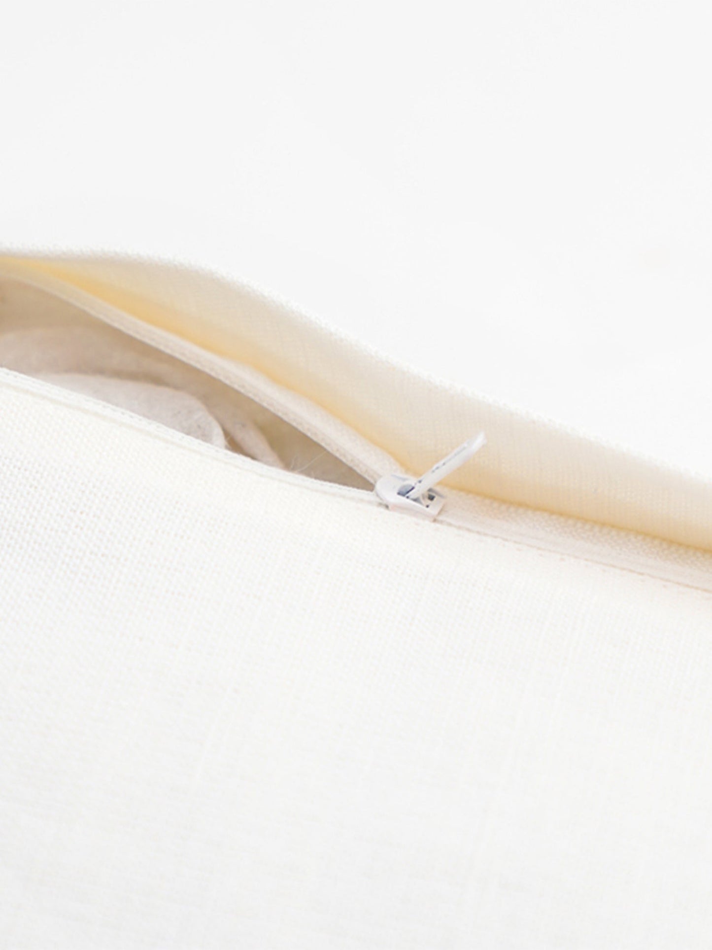 Embroidered Cushion Cover Cotton Blend White - 16" X 16"