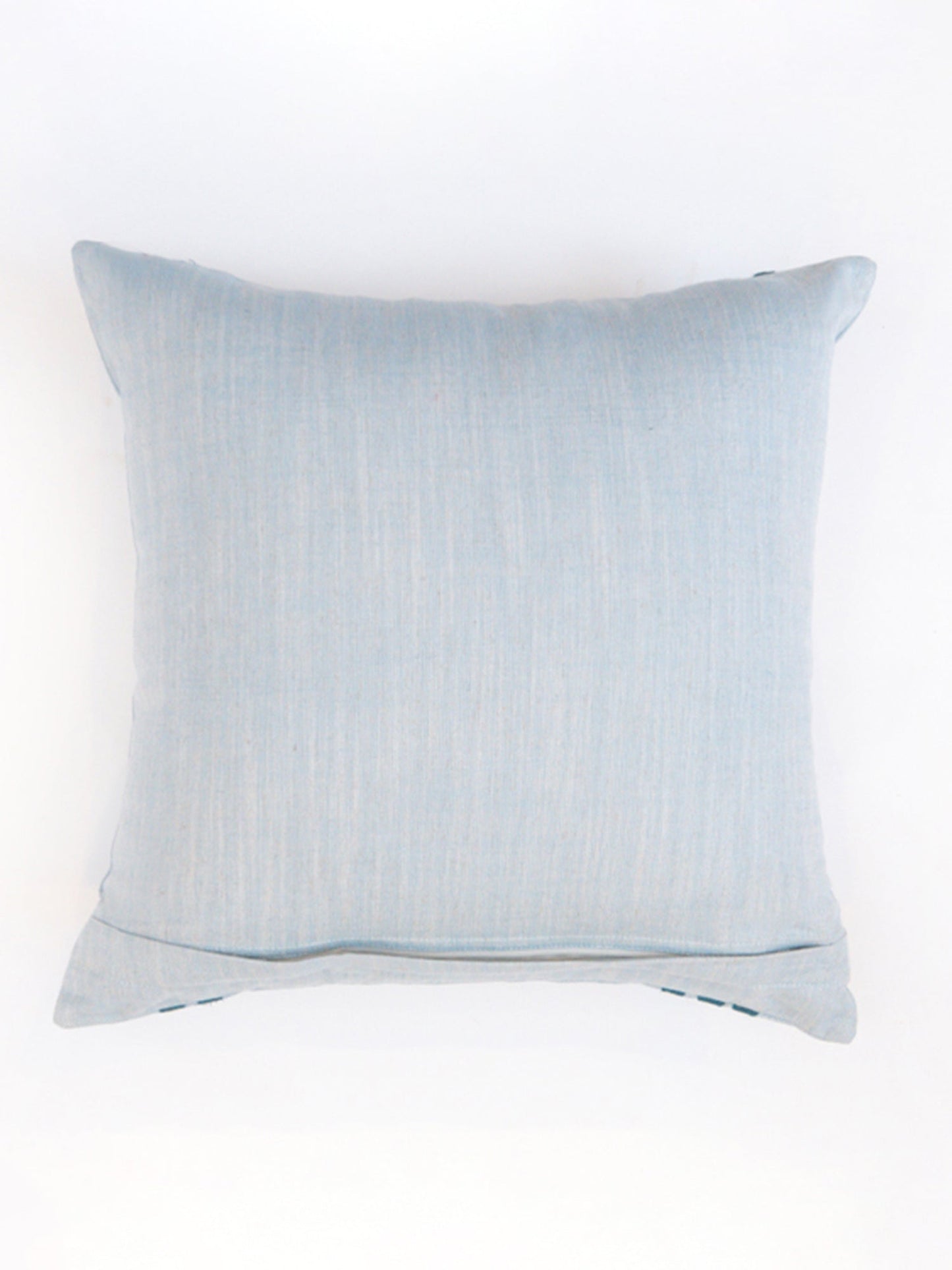 Embroidered Cushion Cover 100% Cotton Light Blue - 16" X 16"