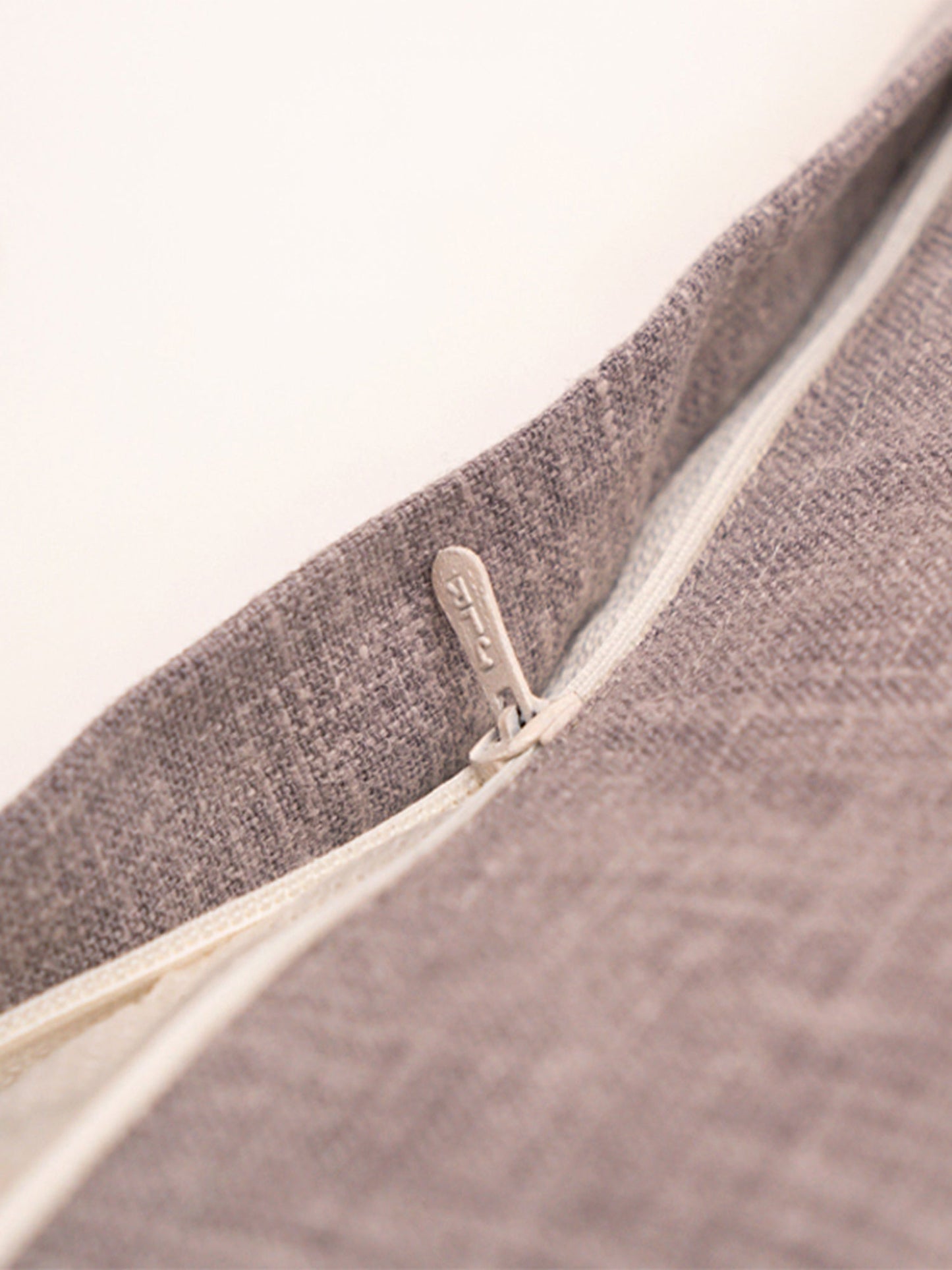 Embroidered Cushion Cover Cotton Blend Grey - 16" X 16"