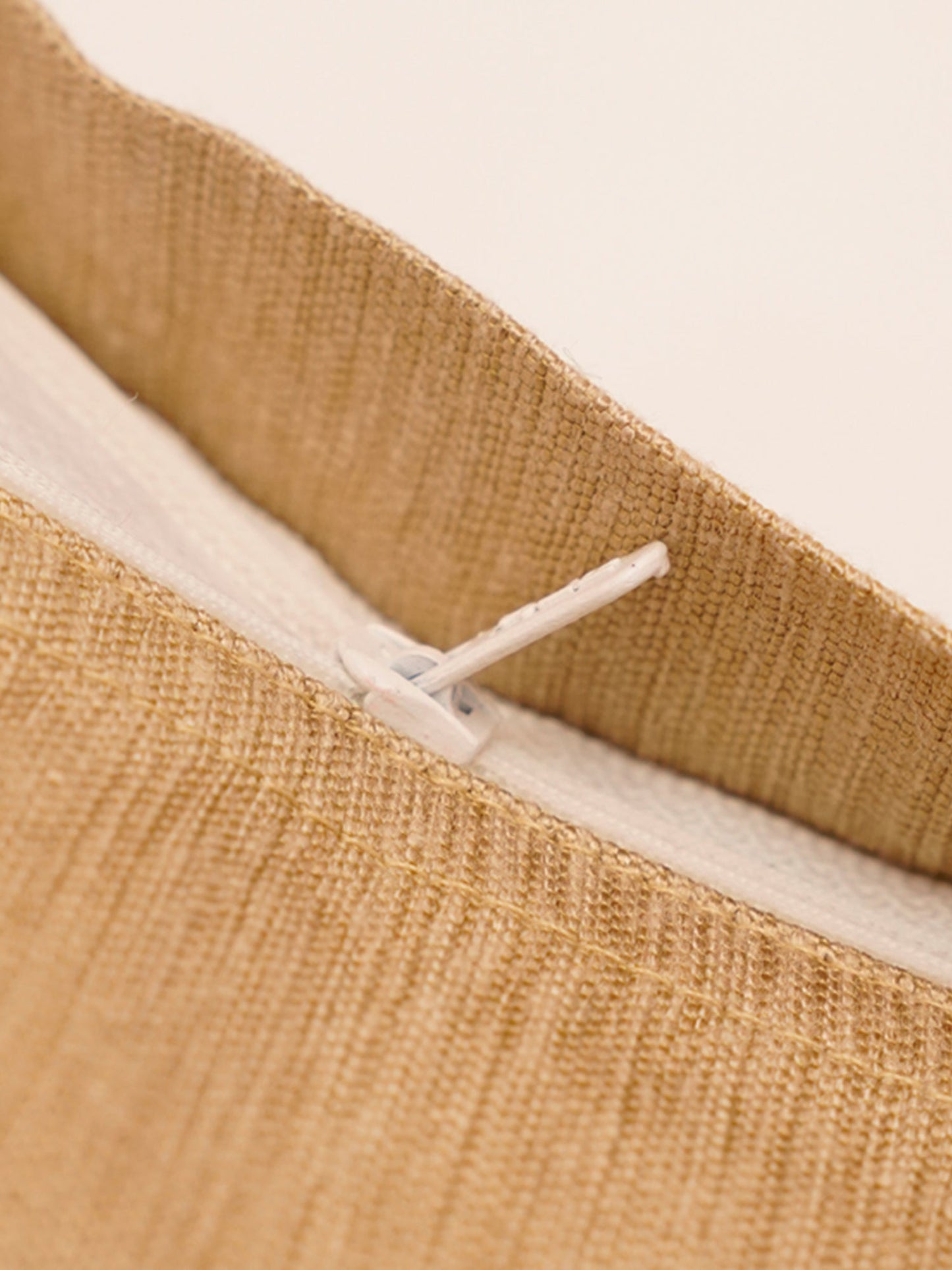 Cushion Cover Solid Polyester Blend Flange Gold 16"X16"