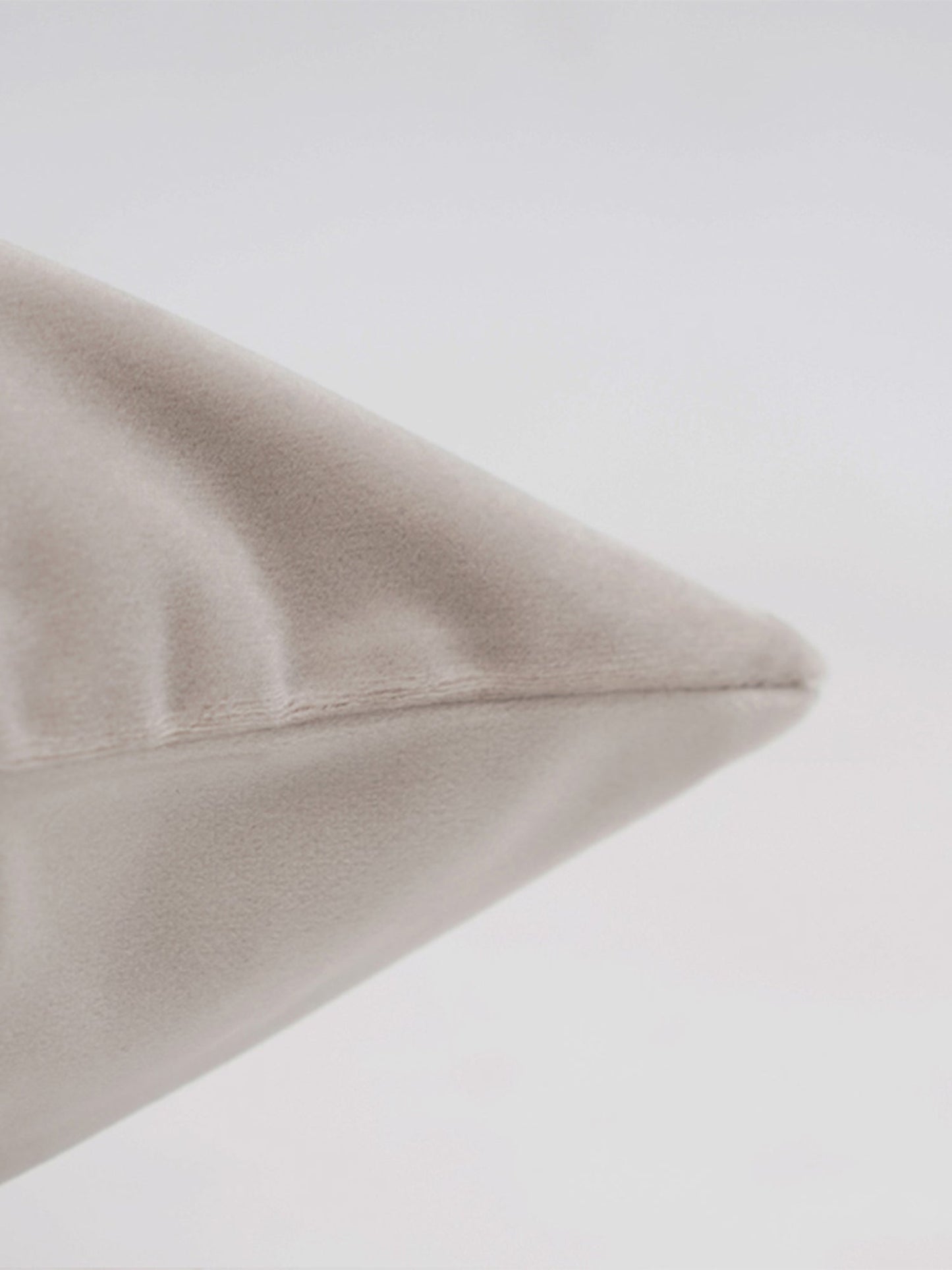 Embroidered Cushion Cover Velvet Off White - 16" X 16"