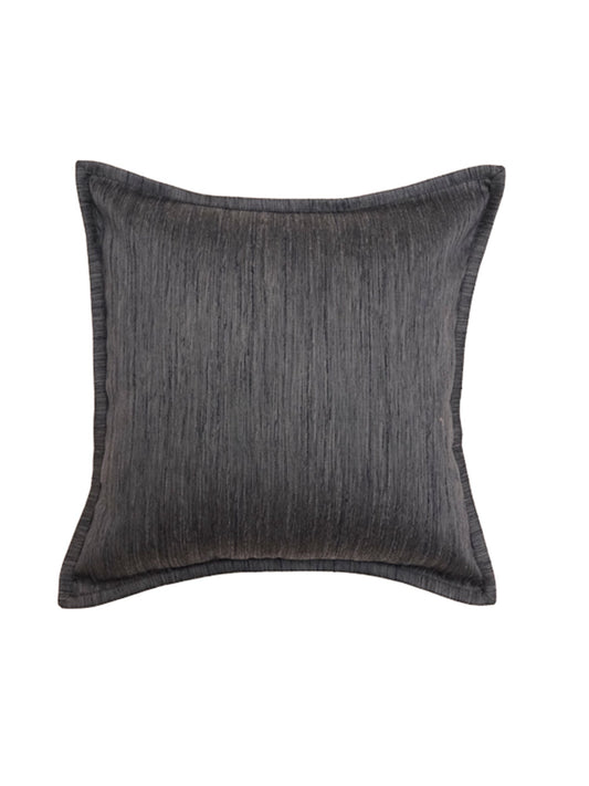 Solid Cushion Cover 100% Polyester Flange Dark Blue - 16" X 16"