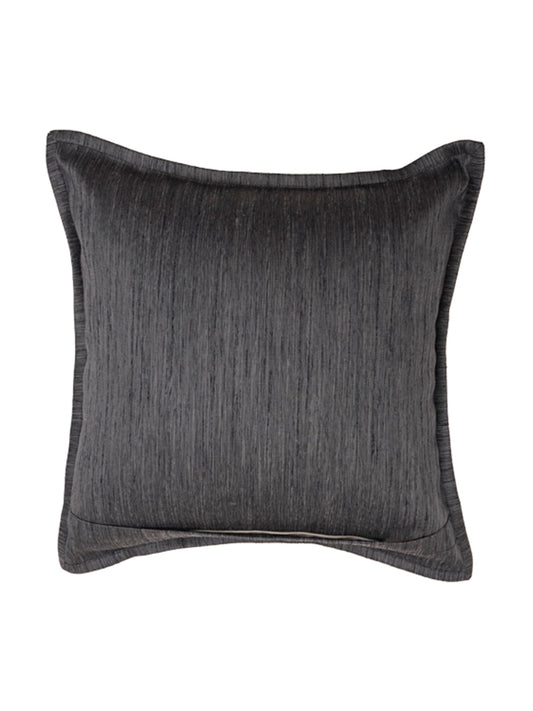 Solid Cushion Cover 100% Polyester Flange Dark Blue - 16" X 16"