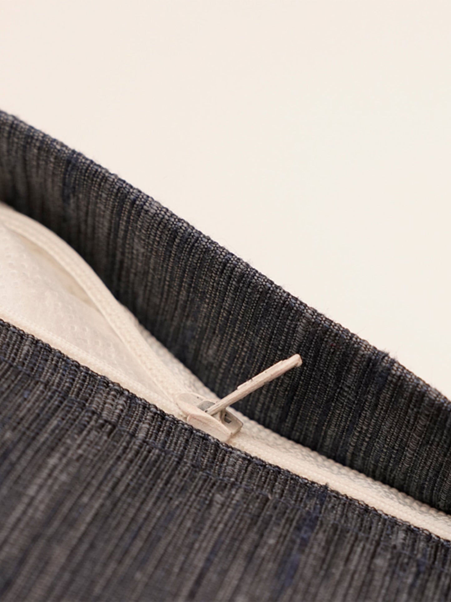 Solid Cushion Cover 100% Polyester Flange Dark Blue - 16" X 16"