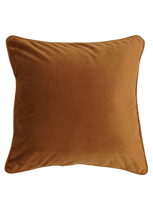 Cushion Cover Velvet Golden Brown - 12" X 12"