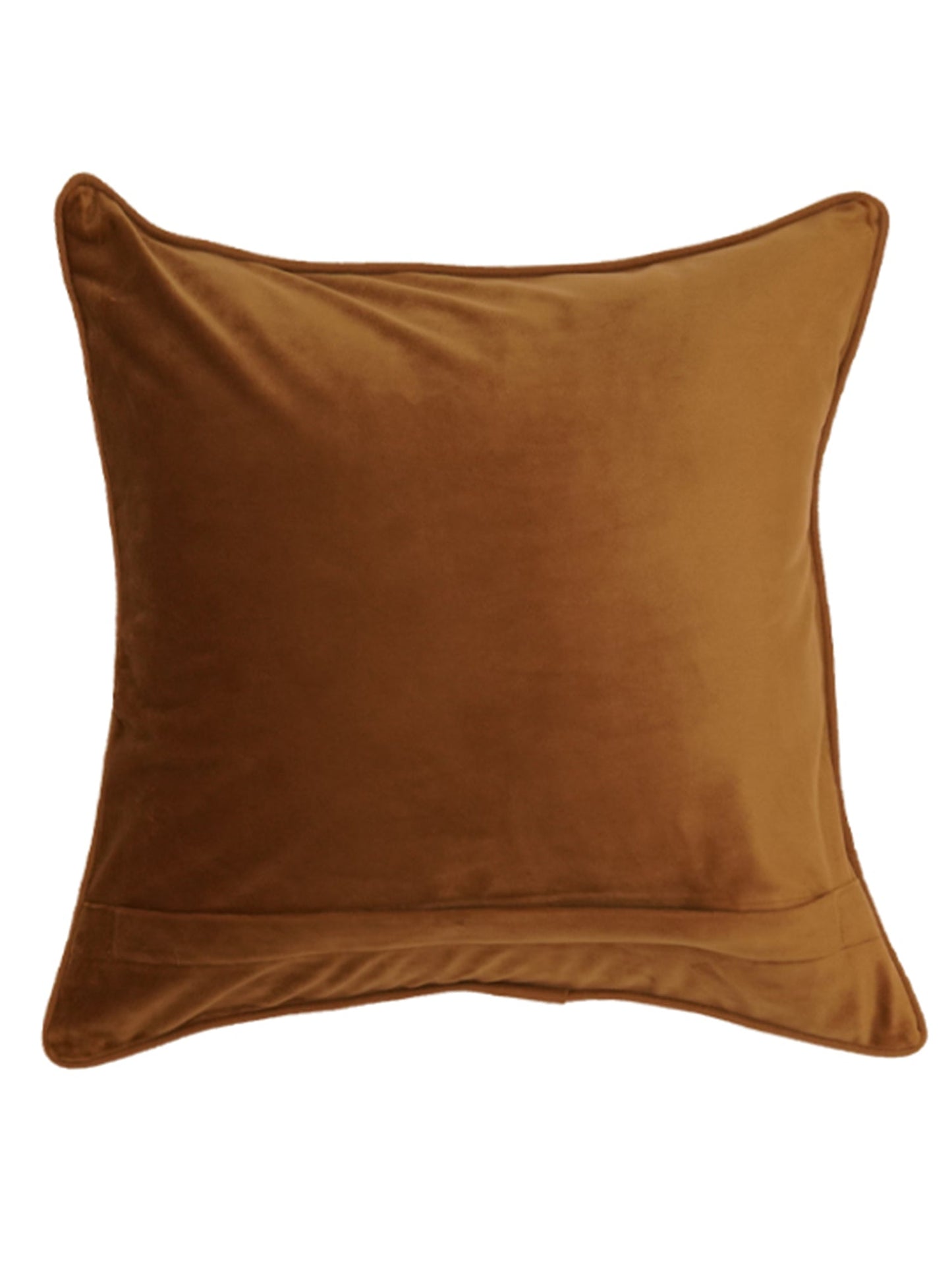 Cushion Cover Velvet Golden Brown - 12" X 12"