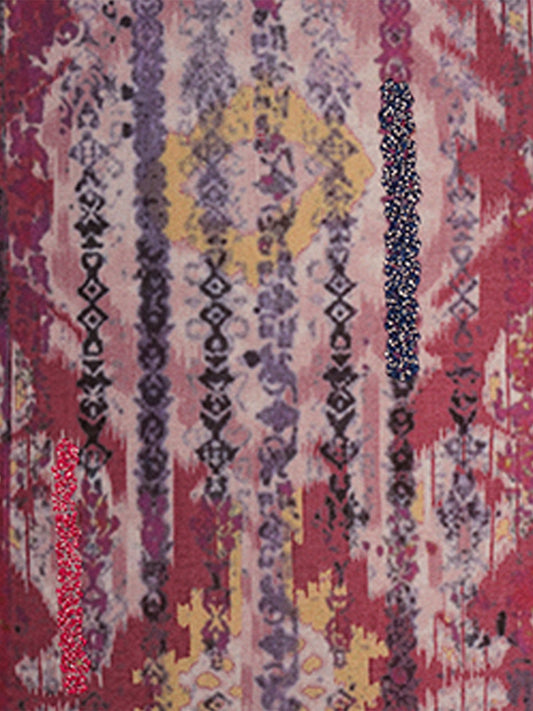 Embroidered Cushion Cover 100% Polyester Pink - 16"x16"