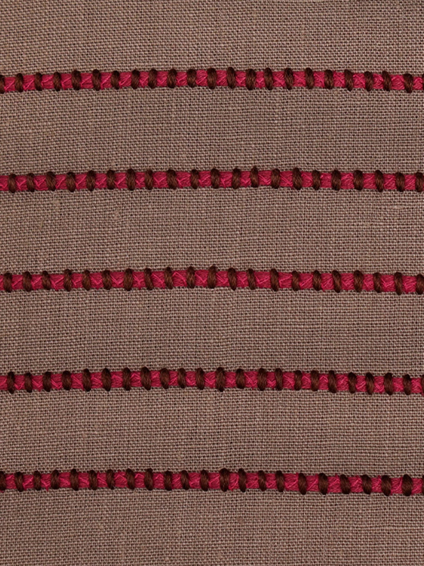 Embroidered Cushion Cover Cotton Blend Brown- 16"x16"