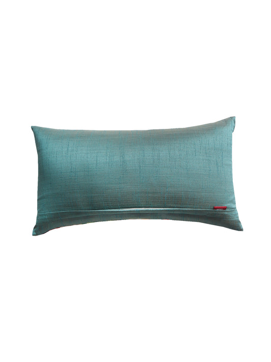 Red Printed Cushion Cover Cotton Polyester Blend Multi - 12" x 22"