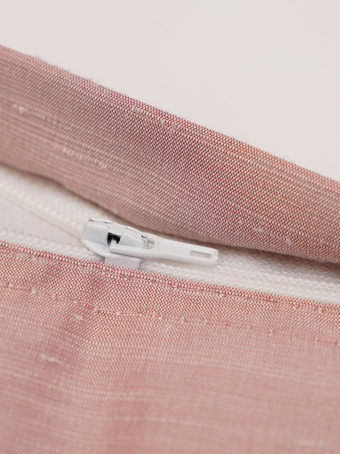 Cushion Cover Polyester Blend Cord Piping and Quilting with Embroidery Pink - 12" X 22"