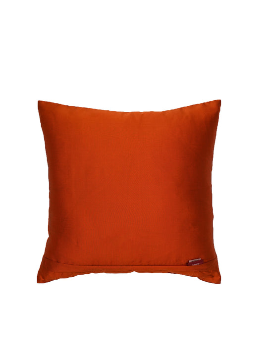Cushion Cover Diamond Quilted Polyester Blend Orange - 16" x 16"