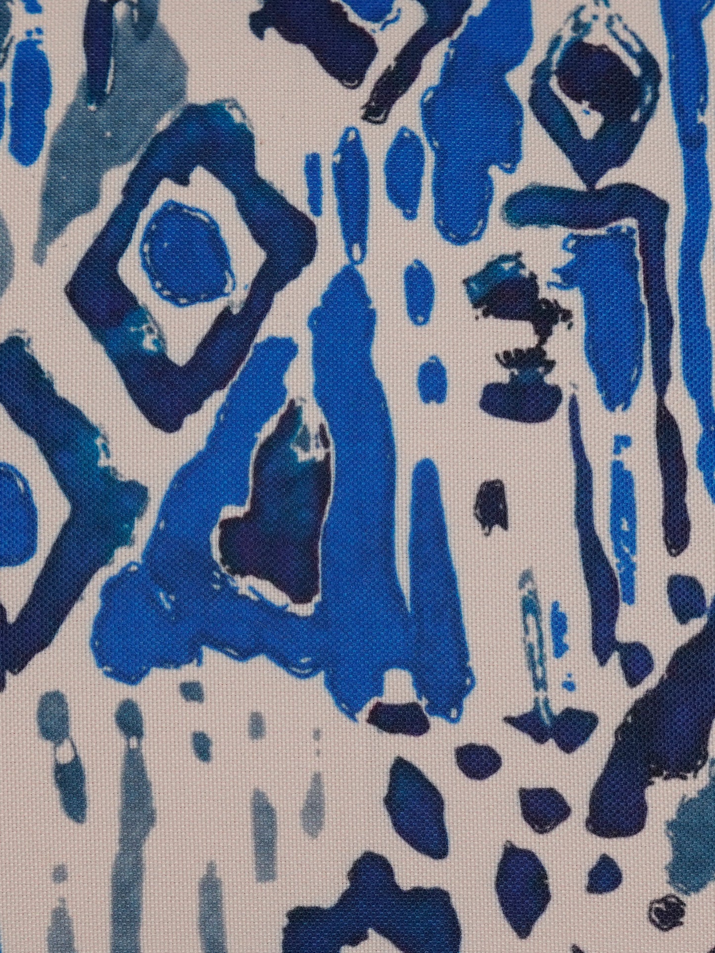 Cushion Cover Polycanvas Abstract Blue White - 16" X 16"