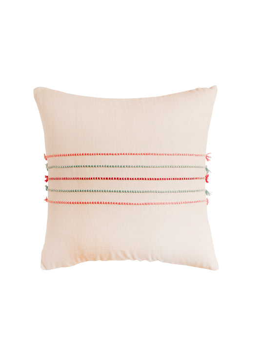 Technique Cushion Cover Cotton Blend White - 16"x16"