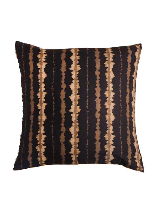 Cushion Cover Printed Poly Canvas Floral Contemporary Stripes Navy Blue - 16"x16"