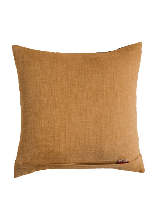 Cushion Cover Printed Poly Canvas Floral Contemporary Stripes Navy Blue - 16"x16"