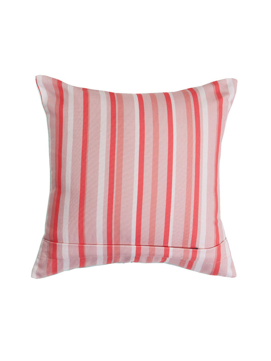 Embroidered Cushion Cover Flamingo with Digital print Green/Pink - 12" X 12"