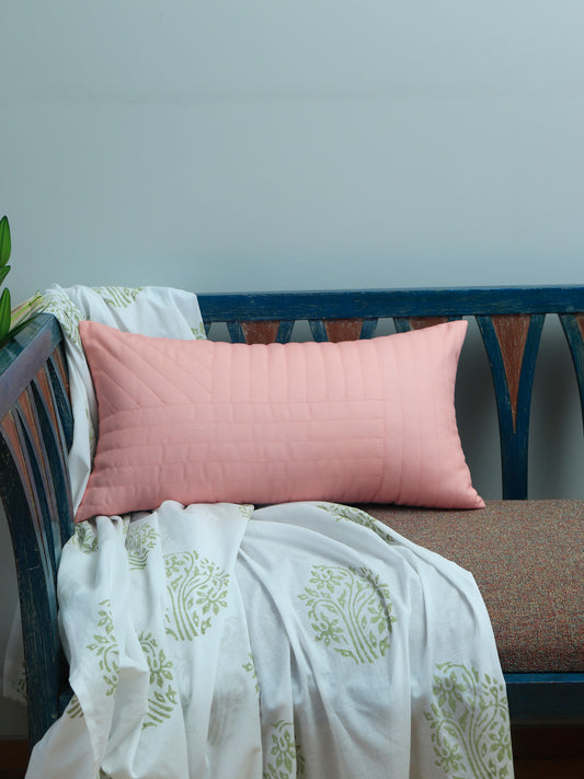 Technique Cushion Cover Quilting Lines Pink - 12" X 22"