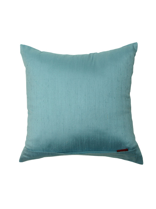 Technique Cushion Cover Polyester Pintuck with Buttons Aqua - 16" X 16"